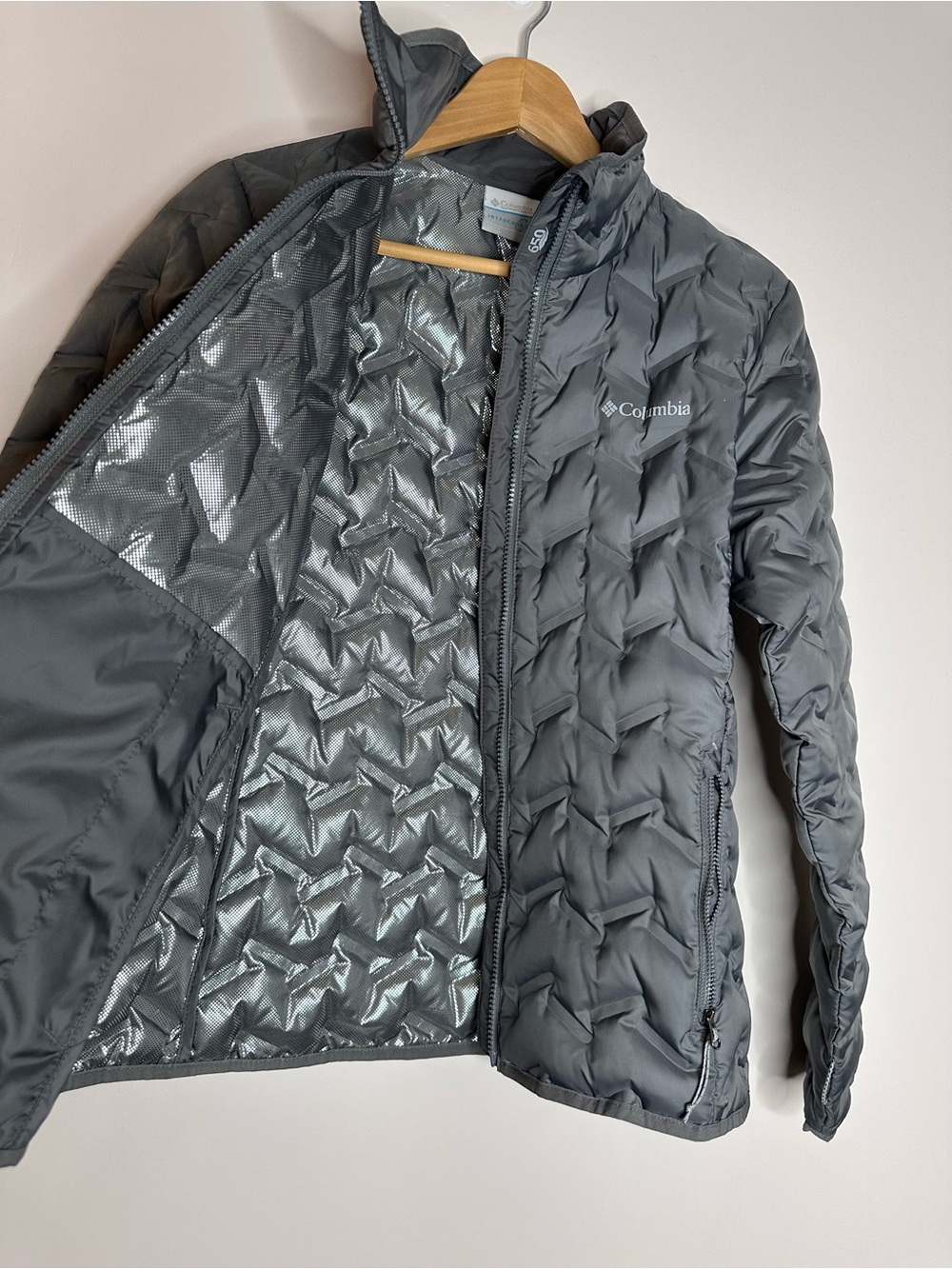 Columbia Women's Grey Down Puffer Jacket Omni-Heat - M - Picture 4 of 10
